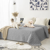 Tcksstex waterproof dog bed cover 82x102 in light grey protects furniture.