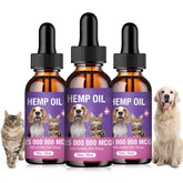 Tcllka hemp oil 3pack bottles shown for anxiety and stress support in dogs and cats