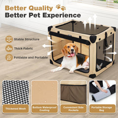 TCMOT 32-inch travel dog crate soft mat inside creates a cozy resting space for pets