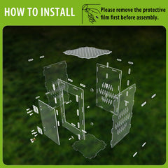 TCooSo Jumping Spider Enclosure offers 360-degree view for observing behavior.