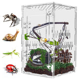 TCooSo Jumping Spider Enclosure with front door for easy feeding and cleaning.