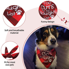 TCQWKNI dog bandana worn as scarf for holiday style