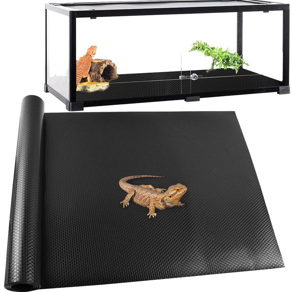 TCYPUHL reptile carpet 24x118 laid flat for easy tank fit and quick cleaning.