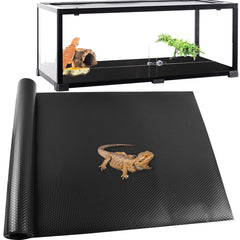 TCYPUHL reptile carpet 24x118 laid flat for easy tank fit and quick cleaning.