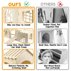 Teabelle wooden castle assembly steps easiest setup and quick disassembly for cleaning.