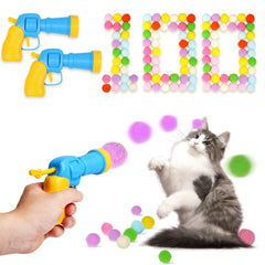 TEAWOO cat ball toys with two launchers for interactive indoor play sessions