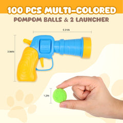 TEAWOO pom-pom balls are soft and elastic for gentle, interactive sessions.