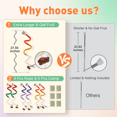 TEAWOO catnip rope toy close-up shows colors and scent.