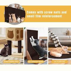 TEBANTY cat scratch mat three rolls shows flexible coverage for various spaces