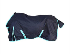 Tech Equestrian rain sheet front view shows waterproof, breathable turnout protection.