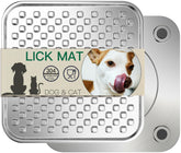 Techphardo stainless steel large lick mat close-up with raised maze for calming licking sessions.