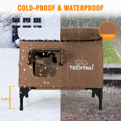 TECHTAIL slanted roof design sheds rain and snow for a dry den