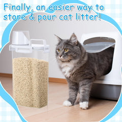 Teenyyou 2-pack clear cat litter containers help monitor fill levels.