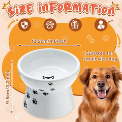 Teenyyou ceramic elevated bowl inside view highlighting clean interior