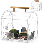 Teenyyou jumping spider enclosure angled view enables clear, 360-degree observation.