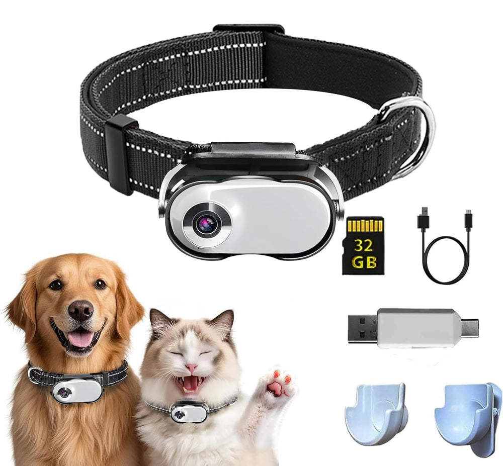 TEFIRE dog camera collar 1080p captures your pet's adventures in crisp, detailed video