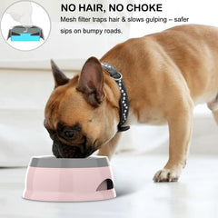 Tekcoo spill-proof double-defense design keeps water clean and floors dry during trips.