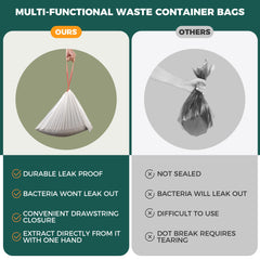 TELEGLO drawstring bag seal demonstrates quick one-handed closure.