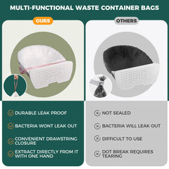 TELEGLO heavy-duty LDPE material bag demonstrating durability and tear resistance.