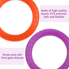 Telooco purple dog ring aids training with controlled chewing and running