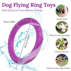 Telooco yellow dog ring toy helps quick visibility during fetch and tug sessions