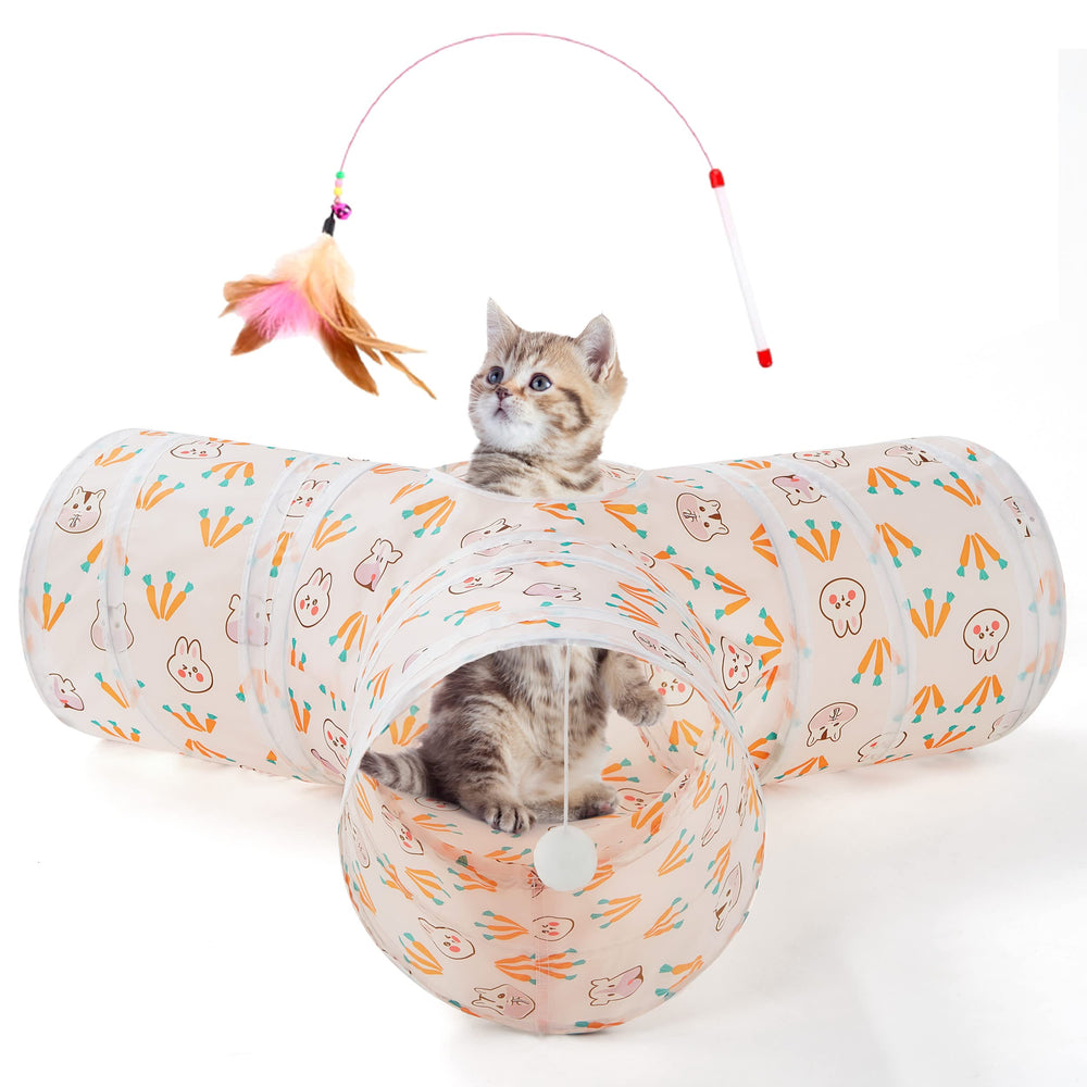 Tempcore cat tunnel 3-way collapsible for versatile indoor play.