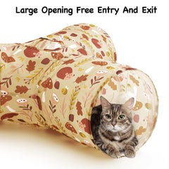 Tempcore túnel para gatos con ventana de observación para vigilar.