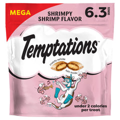Temptations Classic Crunchy and Soft Treats pack showing crunchy exterior and soft center for rewarding snacks