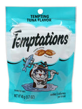 Temptations Tempting Tuna treat bag-front view, convenient 1.7 oz pack for on-the-go rewards.