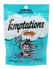 Temptations Tempting Tuna treat bag-front view, convenient 1.7 oz pack for on-the-go rewards.