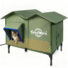 TENDWARE outdoor cat house heated range 35-45C keeps feral cats warm in winter.