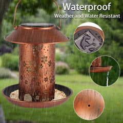 Tepaken garden-decor bird feeder adds festive aesthetics and feeding function.