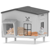 Tepoal heated cat house exterior view showing weatherproof winter shelter