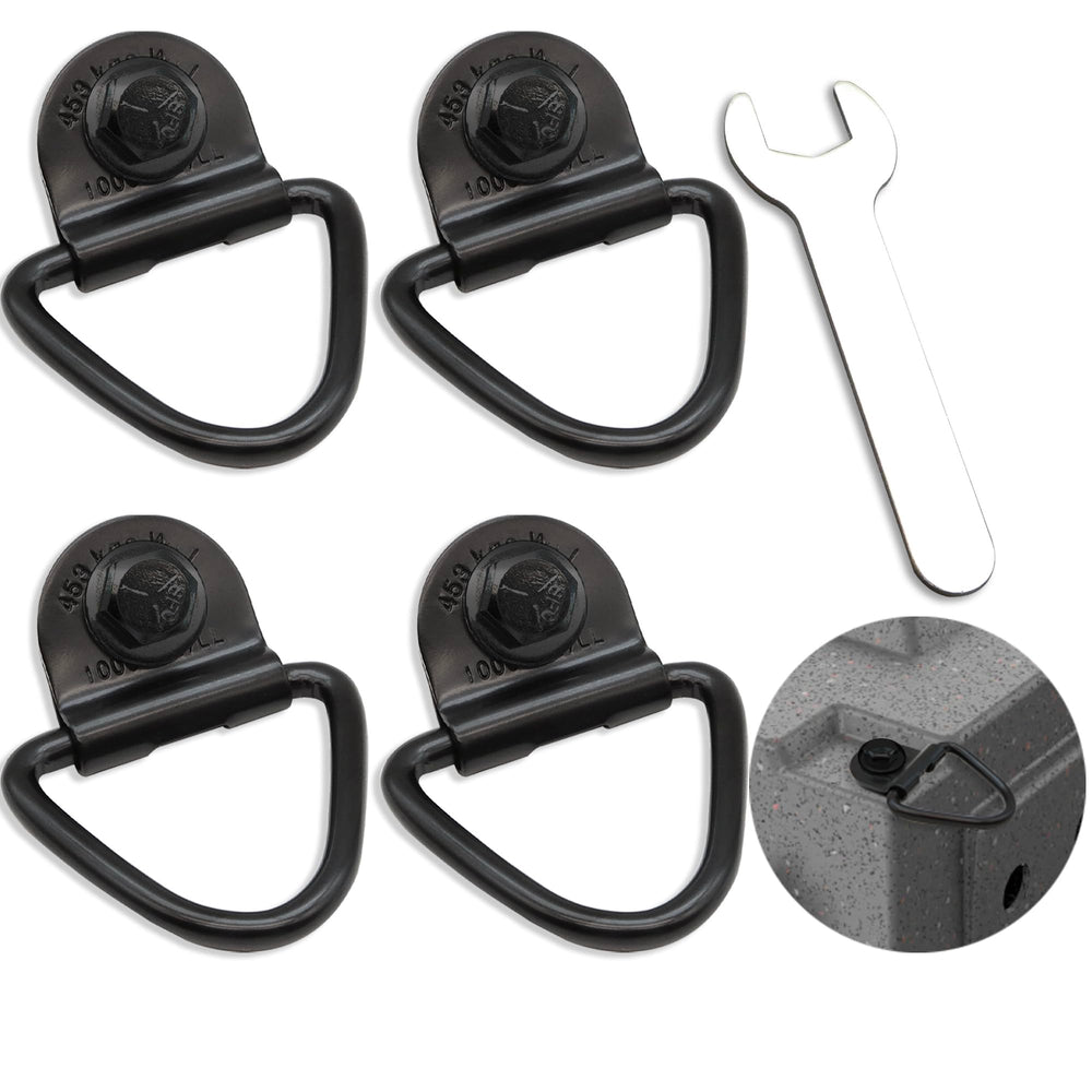 Terixe 4Pack tie down kit for Ruffland kennel box demonstrates complete travel hardware for secure anchoring during travel.