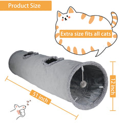 Terunat cat tunnel crinkling interior sound attracts exploration.
