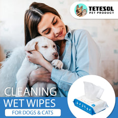 Tetesol dog wipes paw cleaning closeup for muddy paw upkeep