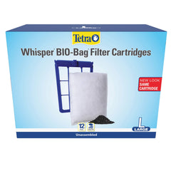 Tetra Whisper Bio-Bag: código de color facilita elegir el tamaño correcto.