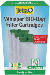 Tetra Whisper Bio-Bag medium cartridge assembly ready for use in filters.