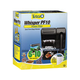 Tetra Whisper Power Filter 10G front view showing quiet operation for small tanks.