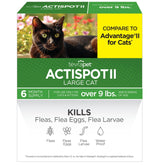 TevraPet Actispot II box closeup shows six-dose packaging for easy protection