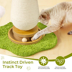 TEWIWAP mushroom cat post with spring ball toy sparks daily exercise