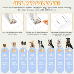 TEWIWAP dog shoes adjustable straps — secure, slip-free fit during walks.