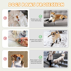 TEWIWAP dog shoes non-slip soles — better traction on wood and pavement.