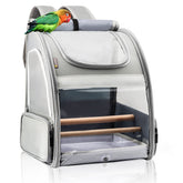 Texsens Bird Carrier Backpack ventilation panels promote fresh airflow during travel.