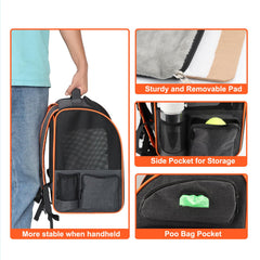 Texsens cat backpack ventilation with three mesh sides improves airflow for curious cats.