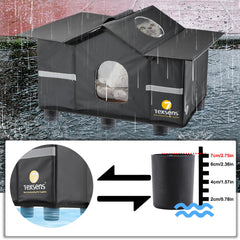 Texsens Outdoor Cat House insulation panels maintain warmth and control odors.