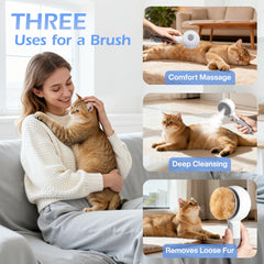TEZKOLES pet-steam-brush water-tank highlights easy refill for clean grooming sessions.