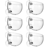 Tfwadmx crystal-glass aquarium plant cup with suction for stable tank display