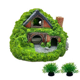 Tfwadmx fish tank hobbit decoration side view enhances tank aesthetics and natural hiding spots