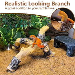 Tfwadmx gecko branch ornament blends with desert or rainforest themes while sparking curiosity.